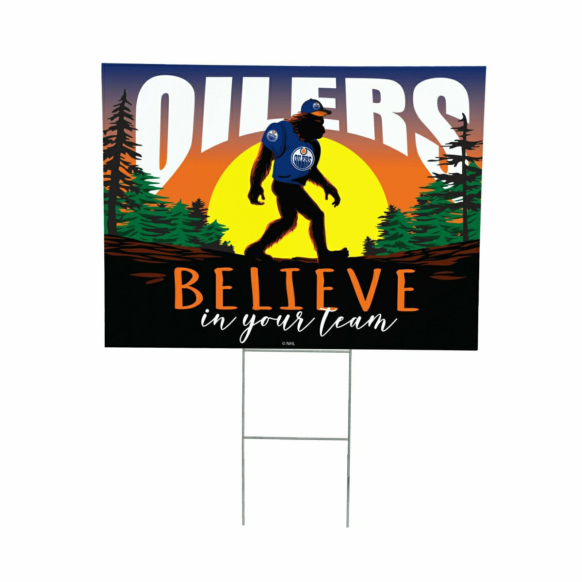 Edmonton Oilers Yard Sign, Bigfoot