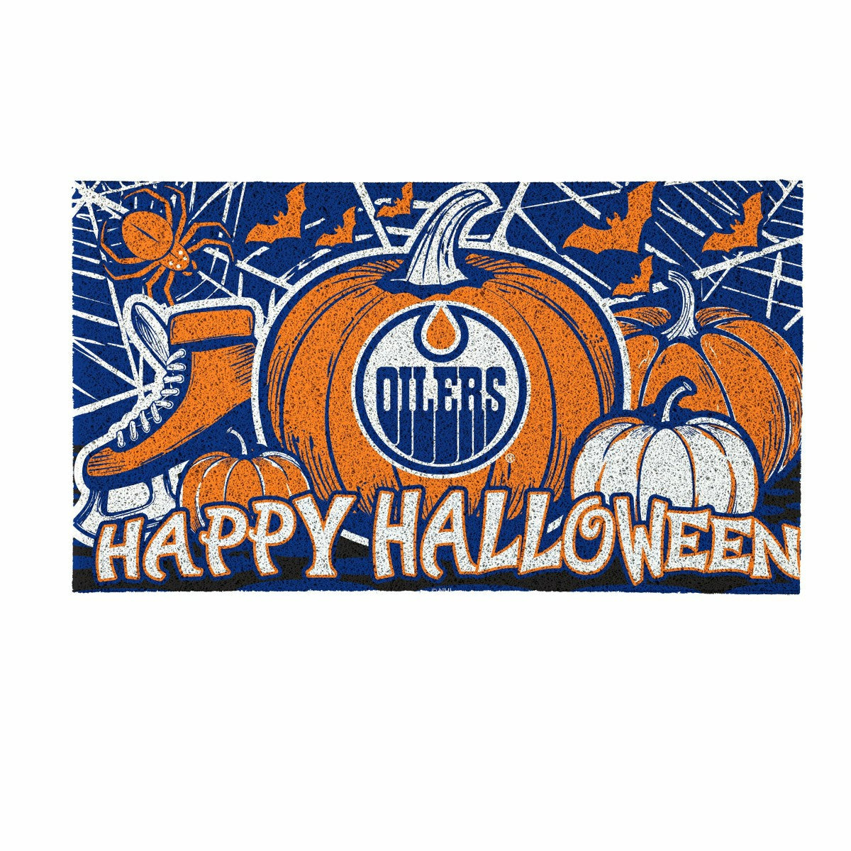 Edmonton Oilers Halloween PVC Mat, 28"x16"