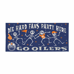 Edmonton Oilers Flocked Coir Halloween Sassafras Switch Mat, 22"x10"