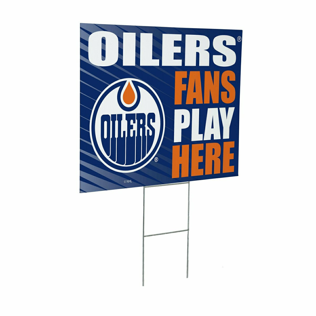 Edmonton Oilers Coroplast Yard Sign "Fans Play Here"