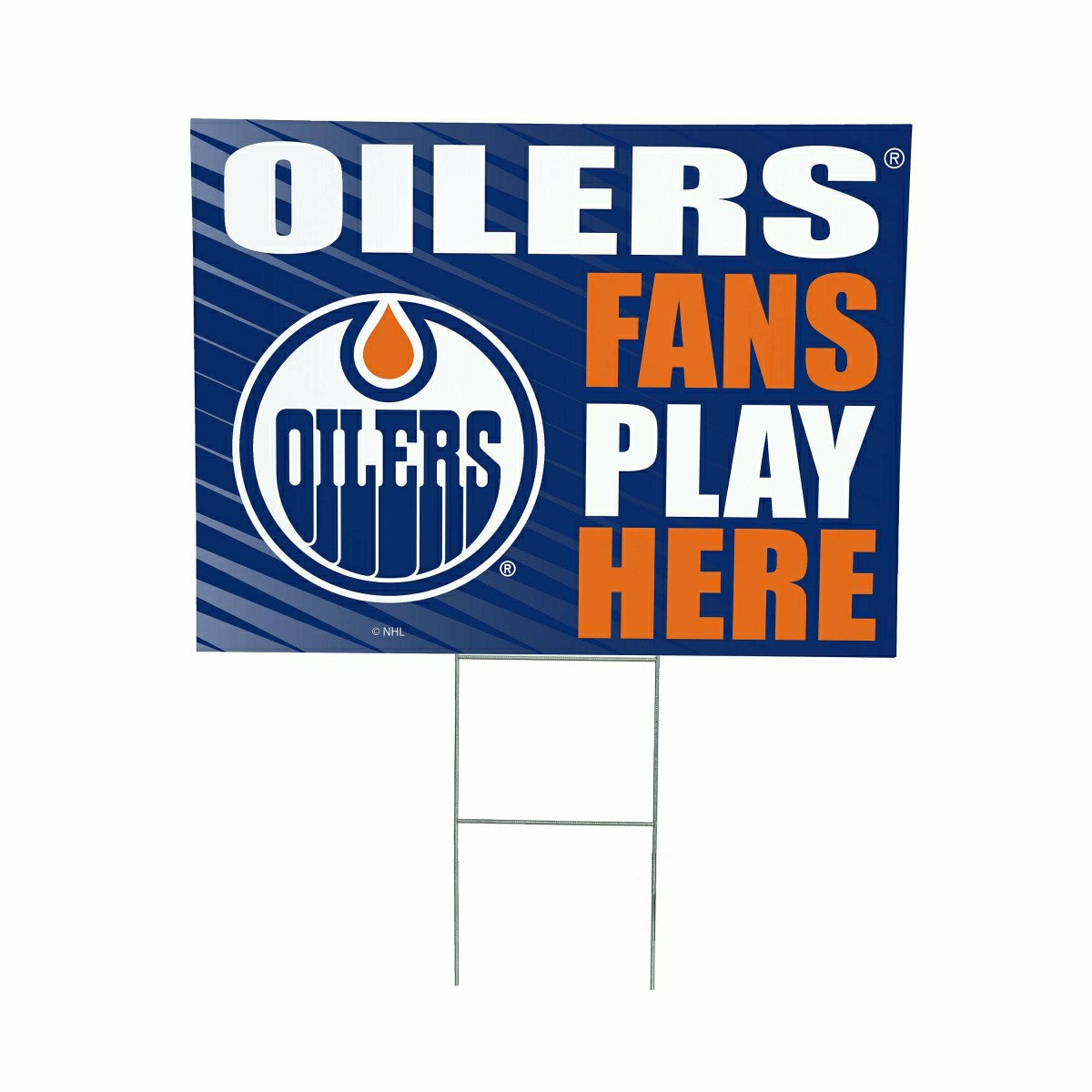 Edmonton Oilers Coroplast Yard Sign "Fans Play Here"