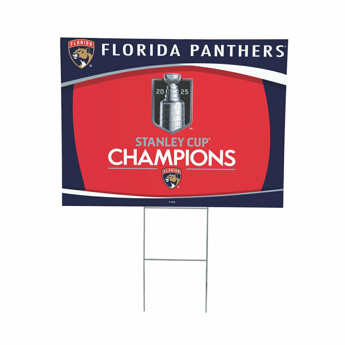 Florida Panthers, Stanley Cup 2025 Champions Cororplast Yard Sign