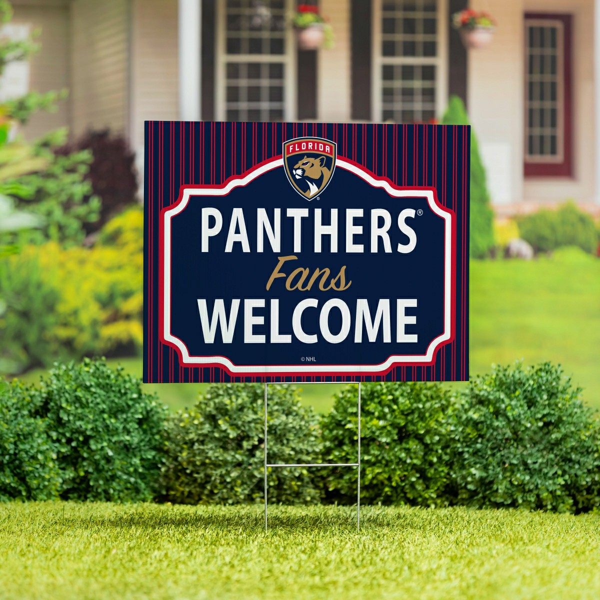 Florida Panthers Coroplast Yard Sign, "Fans Welcome"