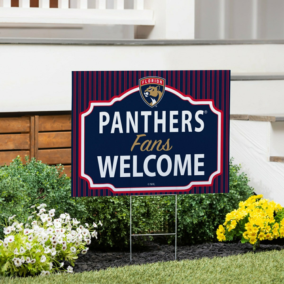 Florida Panthers Coroplast Yard Sign, "Fans Welcome"