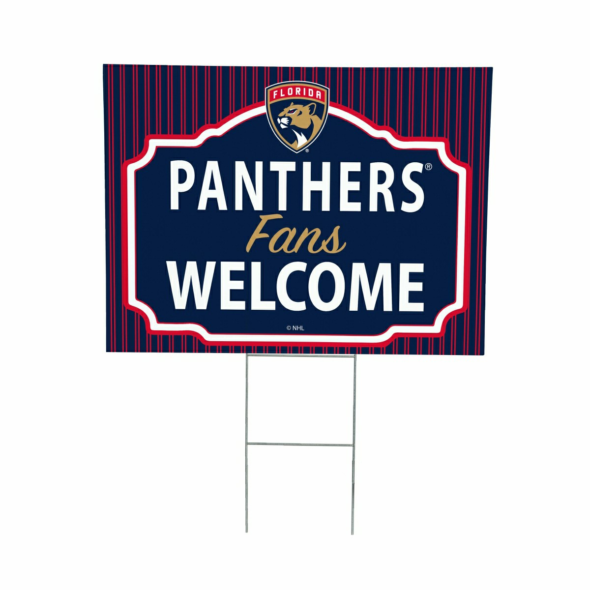 Florida Panthers Coroplast Yard Sign, "Fans Welcome"