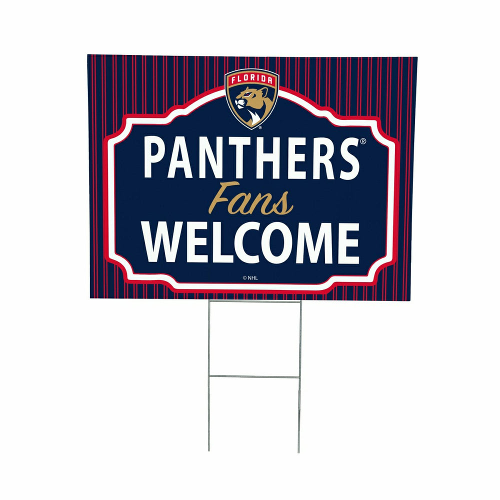 Florida Panthers Coroplast Yard Sign, "Fans Welcome"