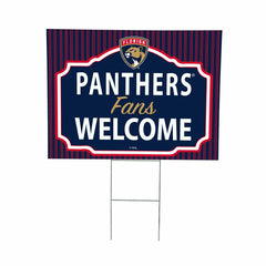 Florida Panthers Coroplast Yard Sign, "Fans Welcome"