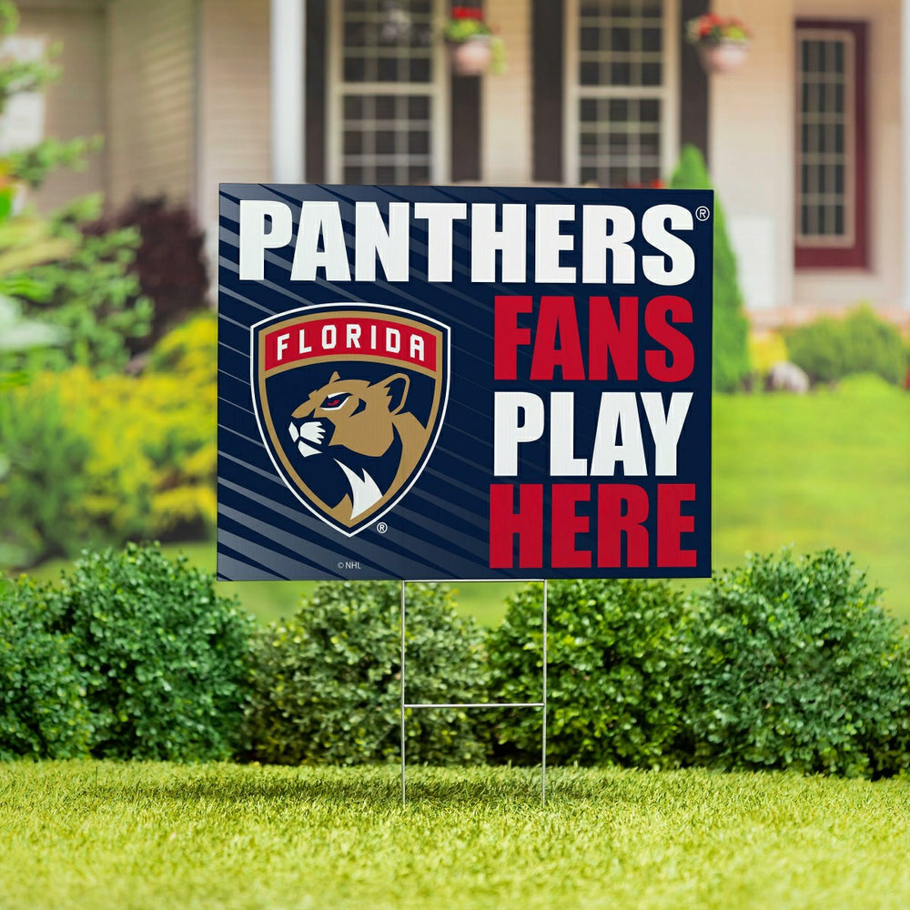 Florida Panthers Coroplast Yard Sign "Fans Play Here"