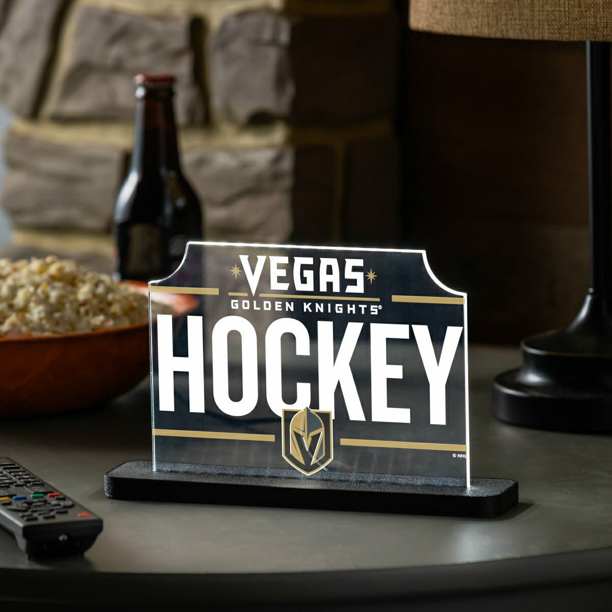 Vegas Golden Knights Hockey Rectangle Desklite LED Decor