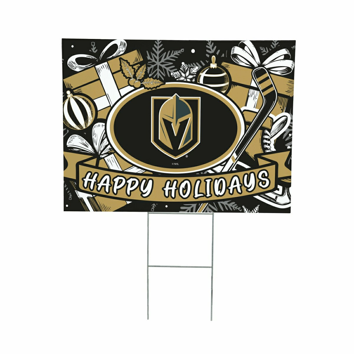 Las Vegas Golden Knights Yard Sign, Holiday