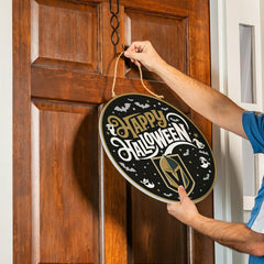 Vegas Golden Knights Halloween Round Door Décor with Hanging Rope, 18x