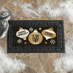 Vegas Golden Knights Holiday Flocked Coir Sassafras Switch Mat, 22"x10