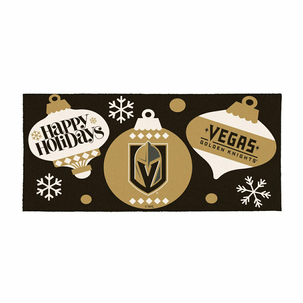 Vegas Golden Knights Holiday Flocked Coir Sassafras Switch Mat, 22"x10