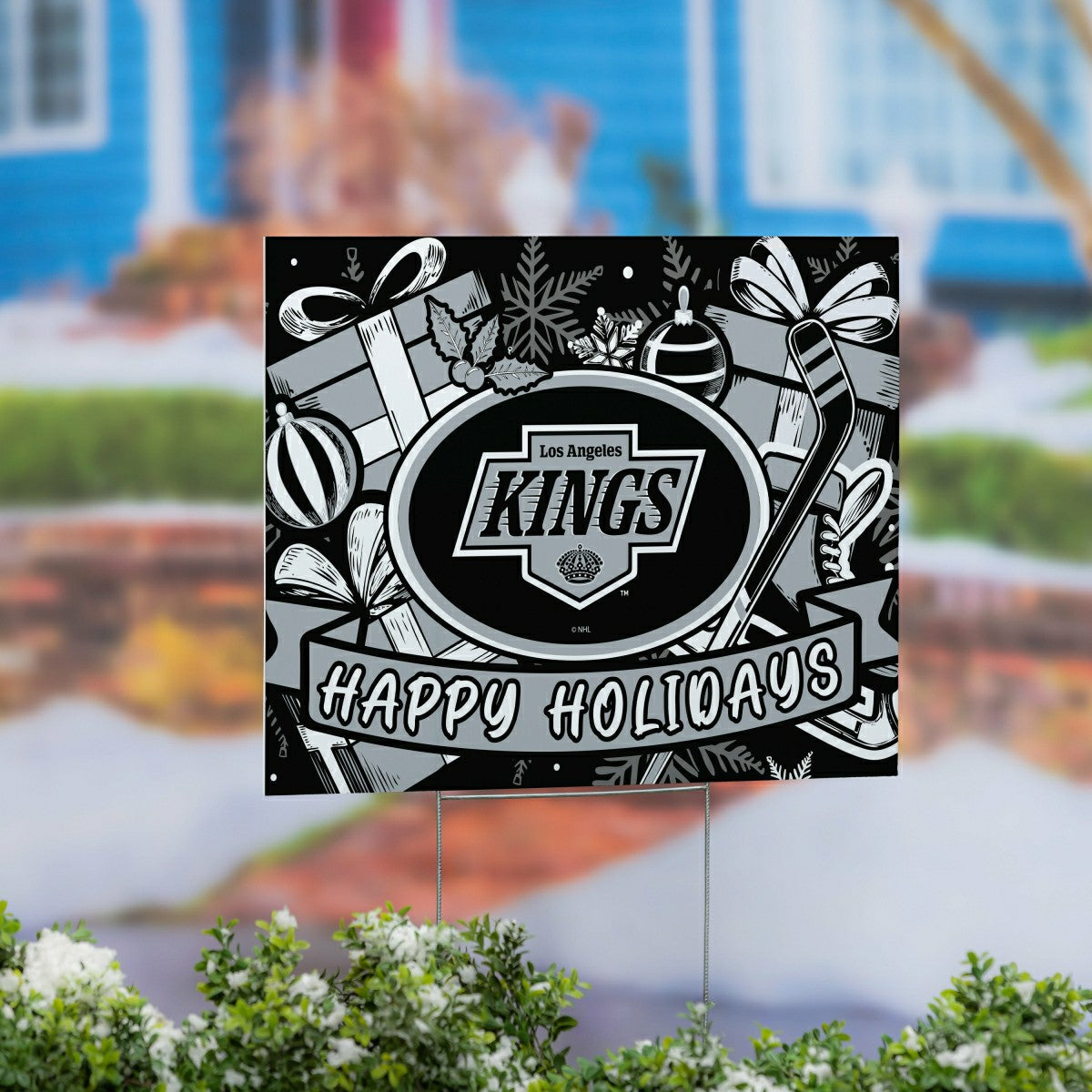 Los Angeles Kings Yard Sign, Holiday