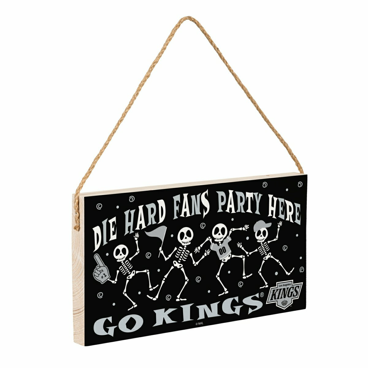 Los Angeles Kings Halloween Wood Wall Sign, 6x11