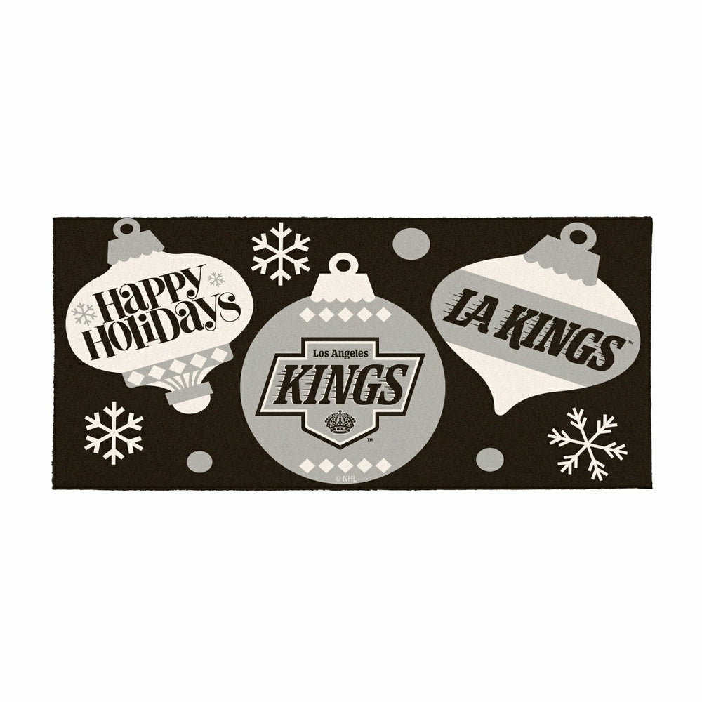 Los Angeles Kings Holiday Flocked Coir Sassafras Switch Mat, 22"x10"