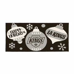 Los Angeles Kings Holiday Flocked Coir Sassafras Switch Mat, 22"x10"