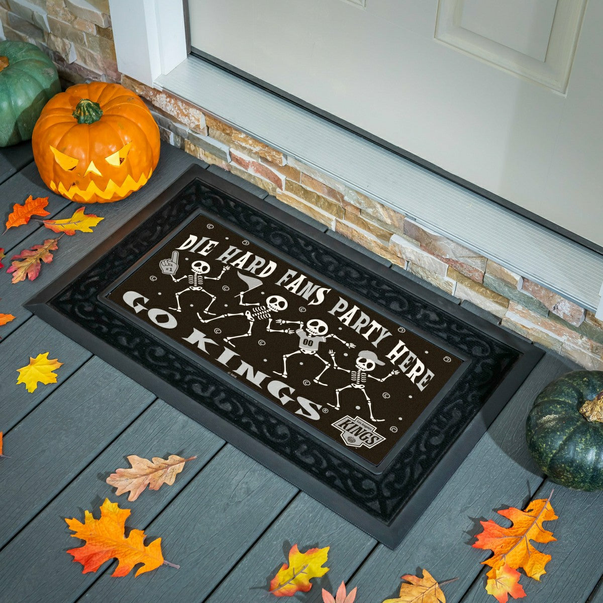 Los Angeles Kings Flocked Coir Halloween Sassafras Switch Mat, 22"x10"