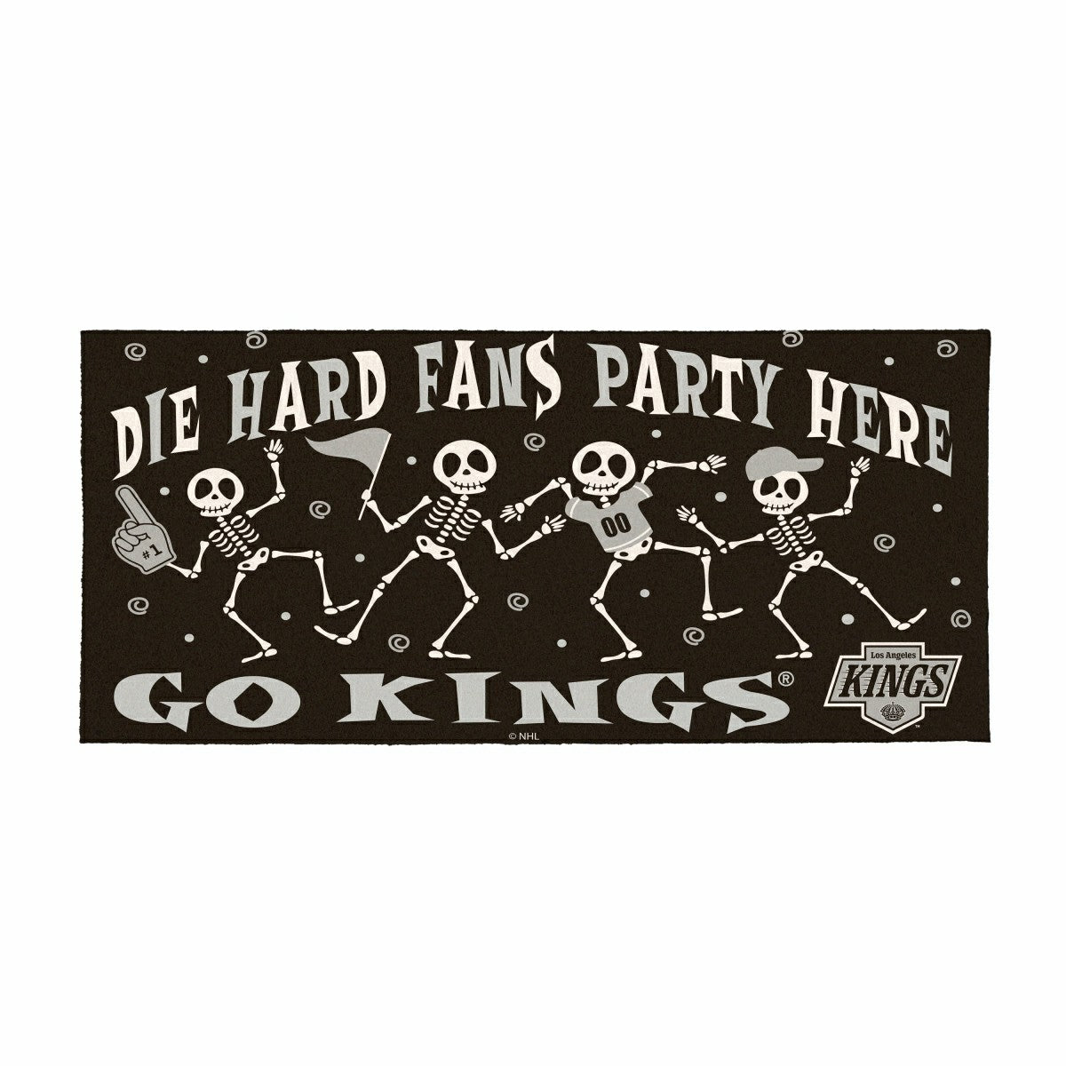 Los Angeles Kings Flocked Coir Halloween Sassafras Switch Mat, 22"x10"