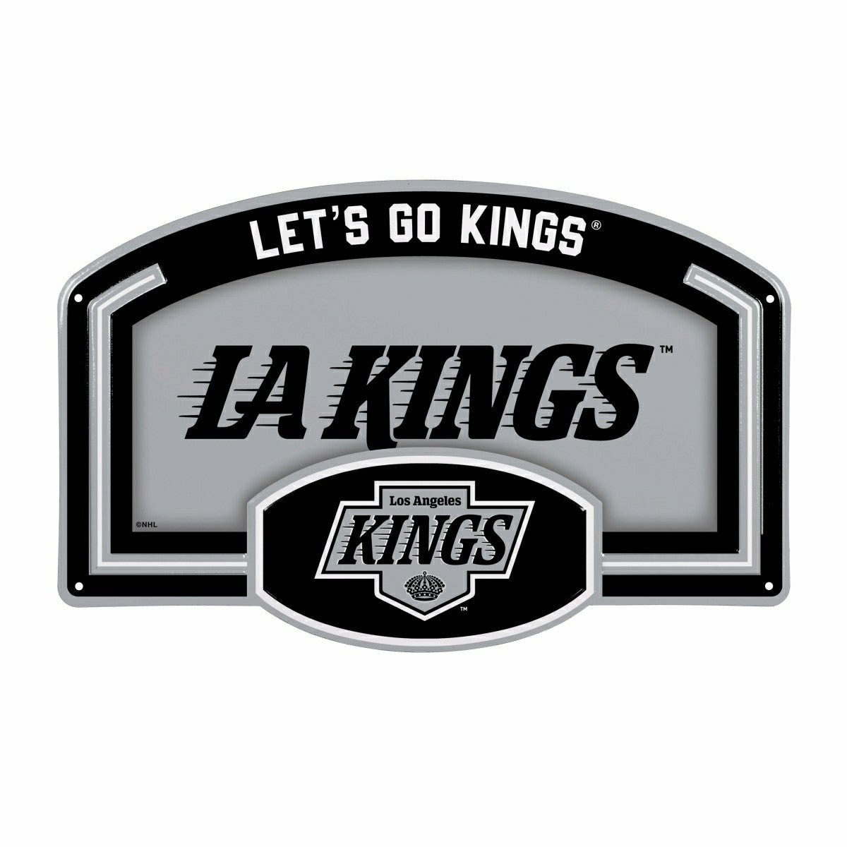 Los Angeles Kings USA Embossed Steel Wall Sign, 11" x 17"