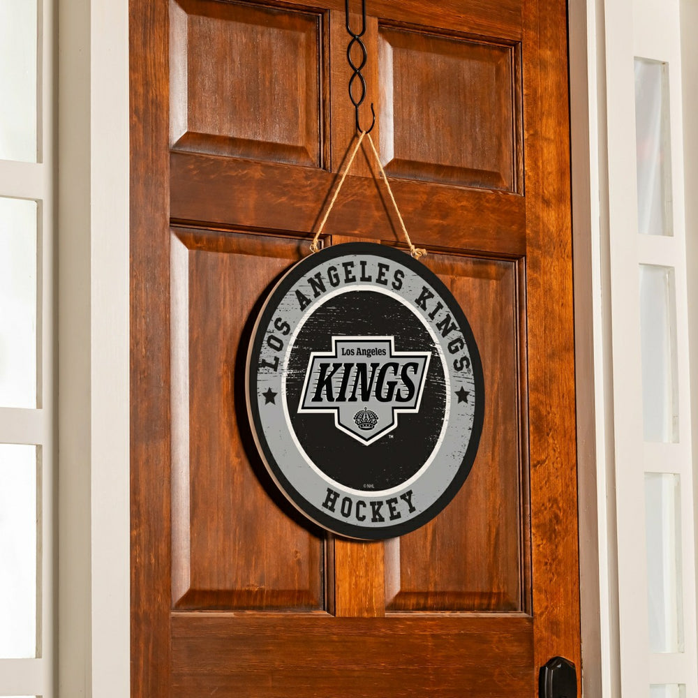 Los Angeles Kings Round Door Décor with Hanging Rope, 18x18