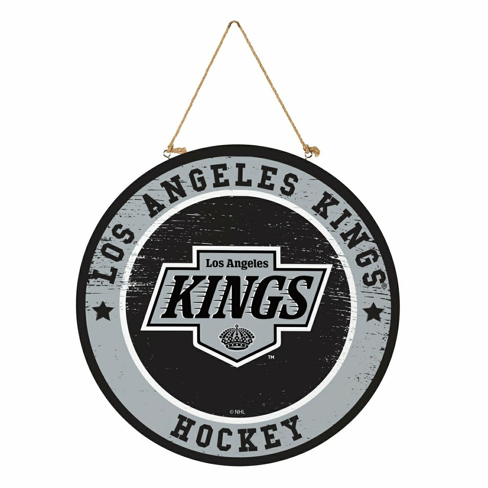 Los Angeles Kings Round Door Décor with Hanging Rope, 18x18