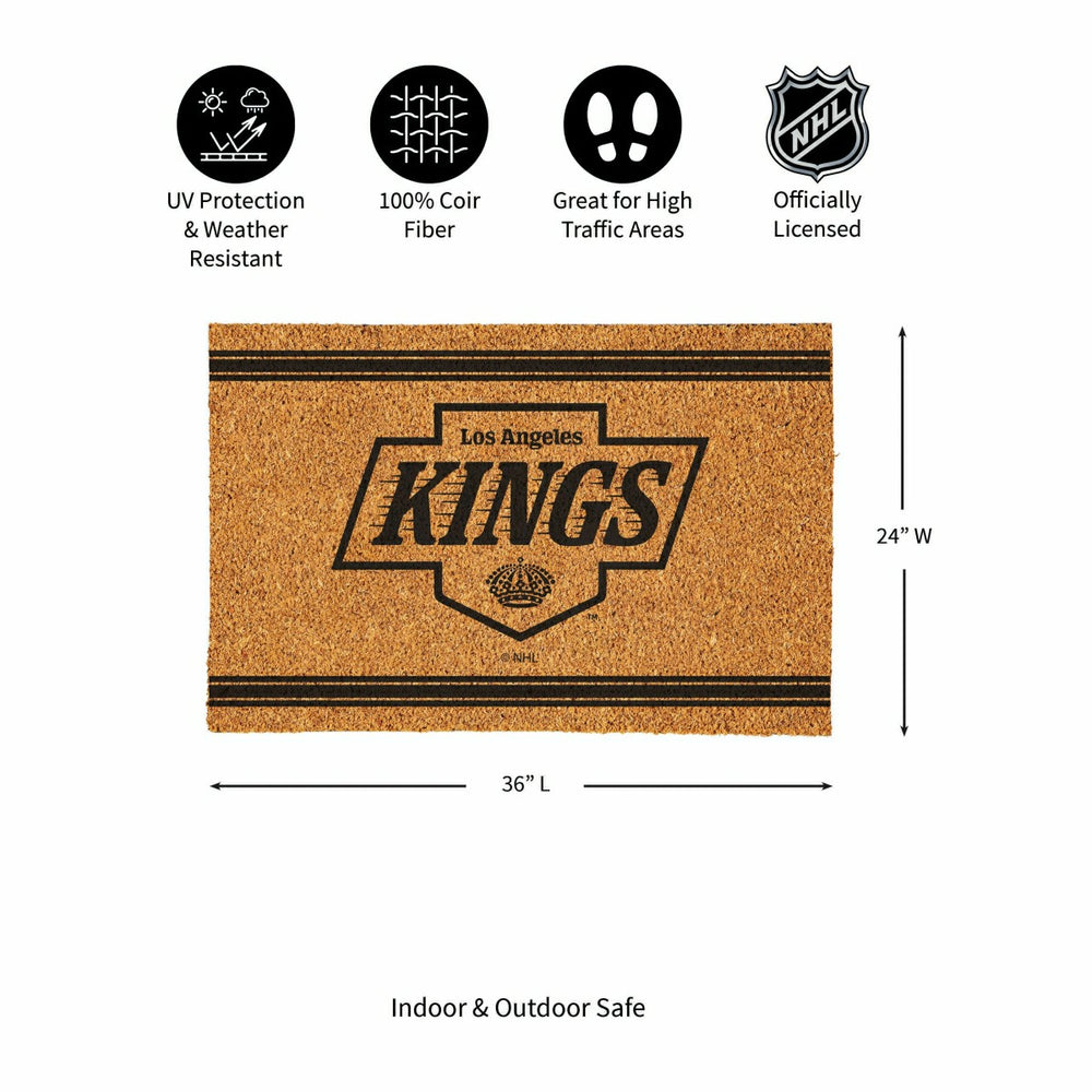 Los Angeles Kings Large One Color Coir Mat, 36"x24"