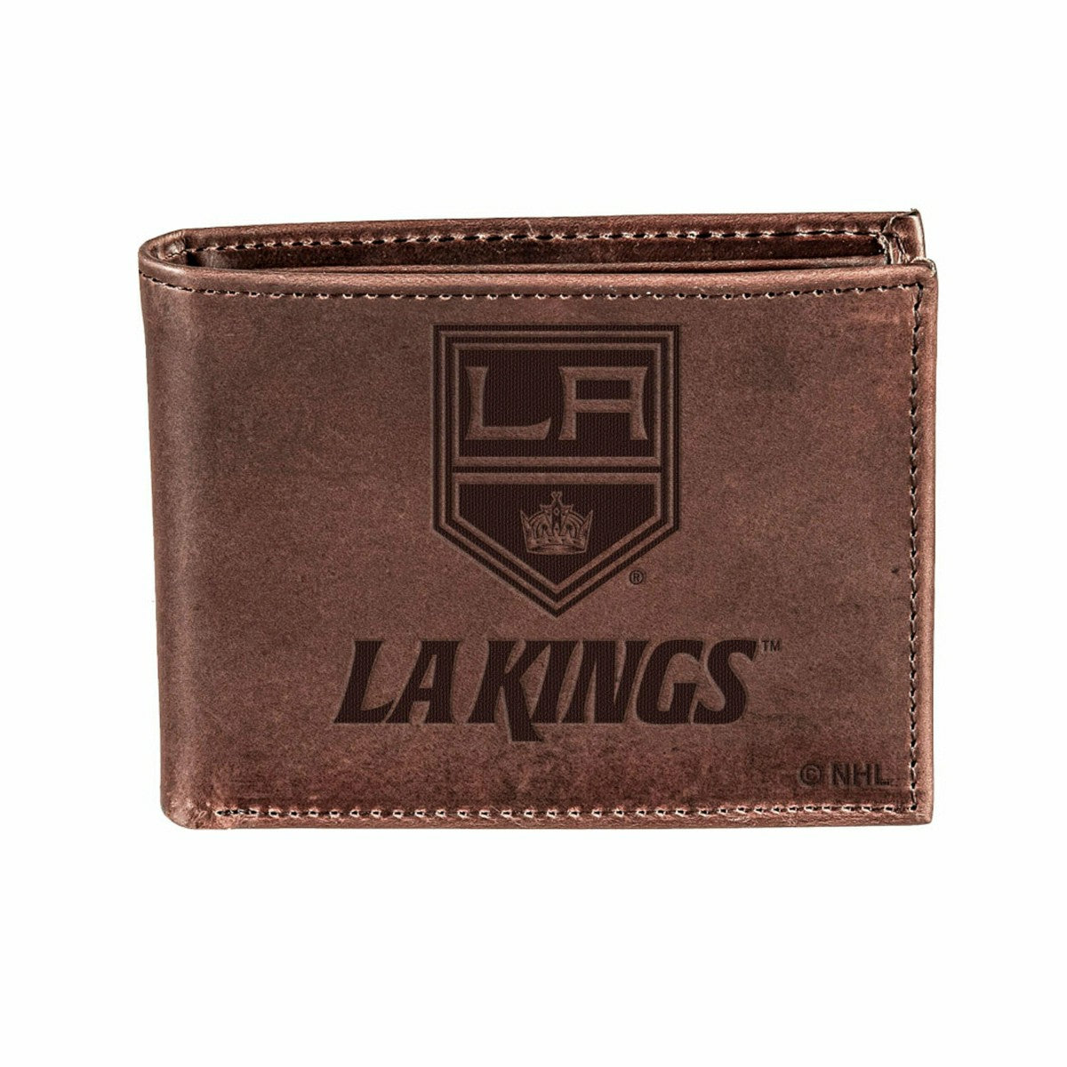 Los Angeles Kings, Bi-Fold Wallet, Brown, CH, 100% Genuine Leather