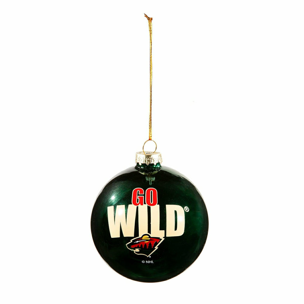 Blown Glass Ornament, Minnesota Wild