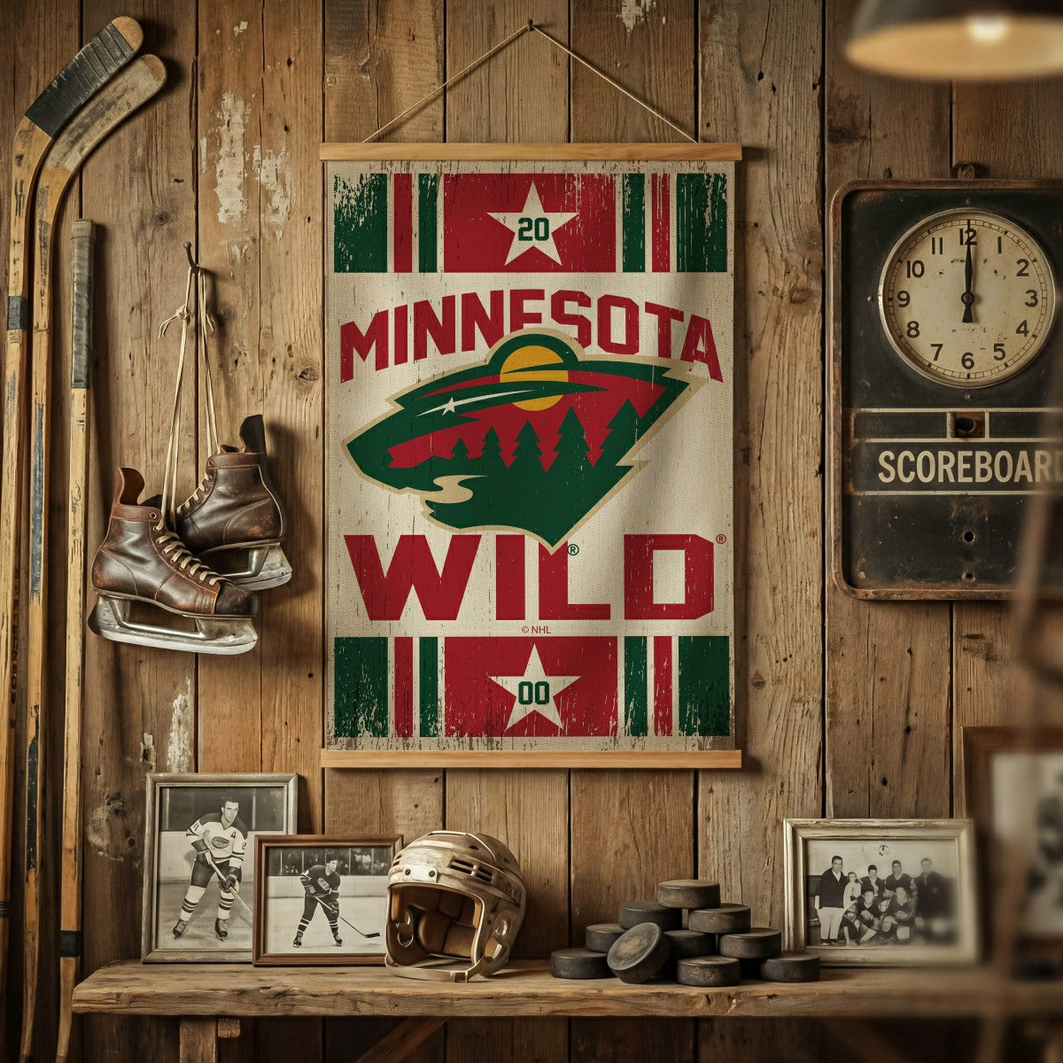 Minnesota Wild, Canvas Wall Tapestry, Medium, 36x24