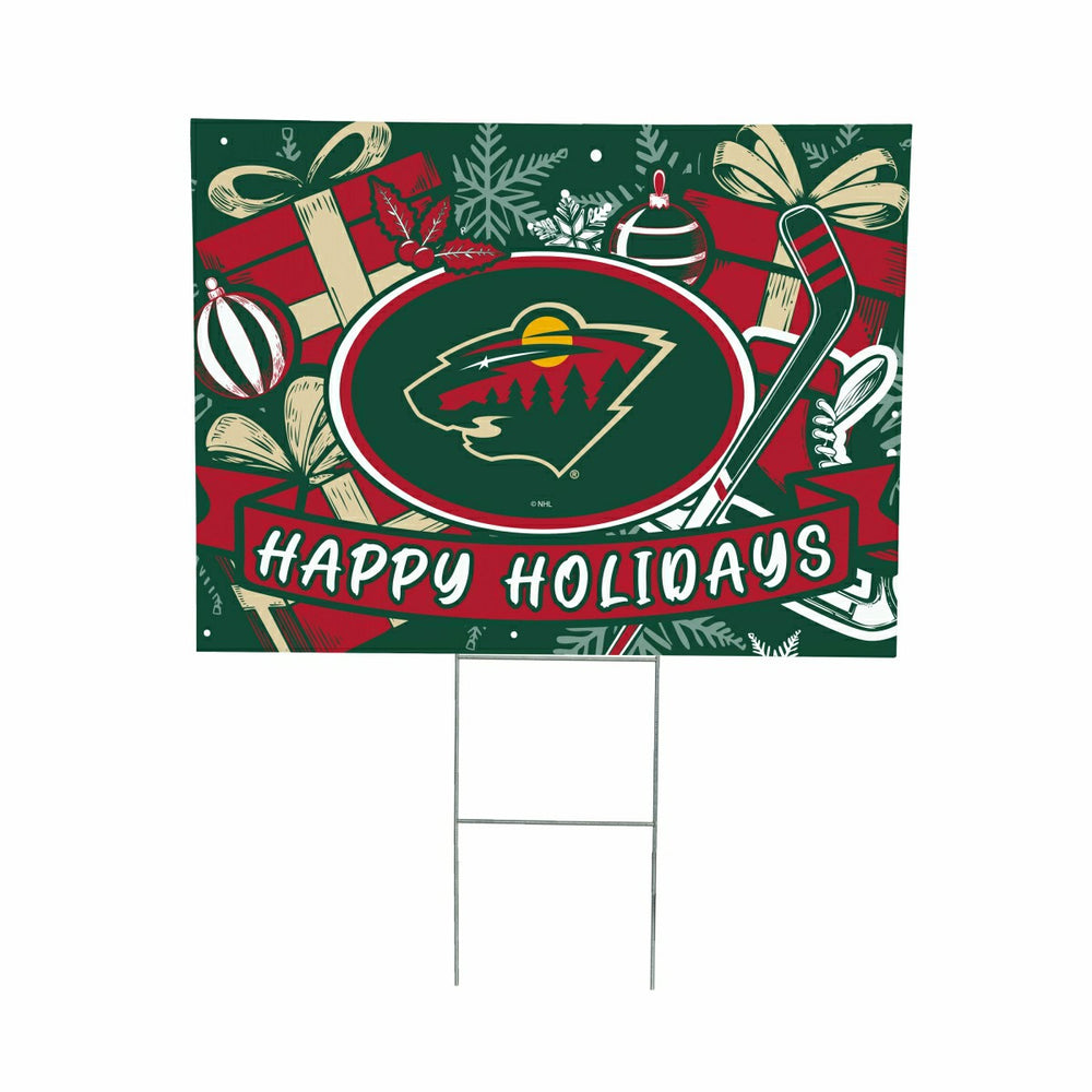 Minnesota Wild Yard Sign, Holiday
