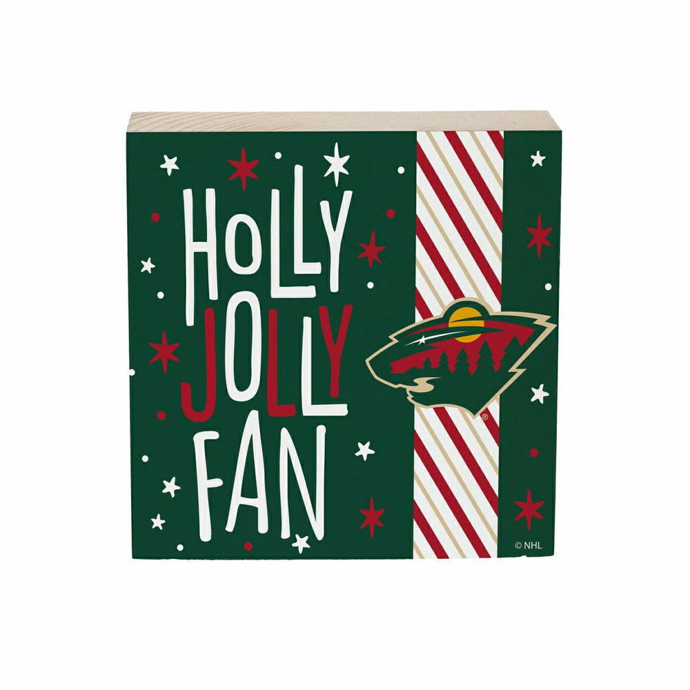 Minnesota Wild Block, Holiday, 6x6