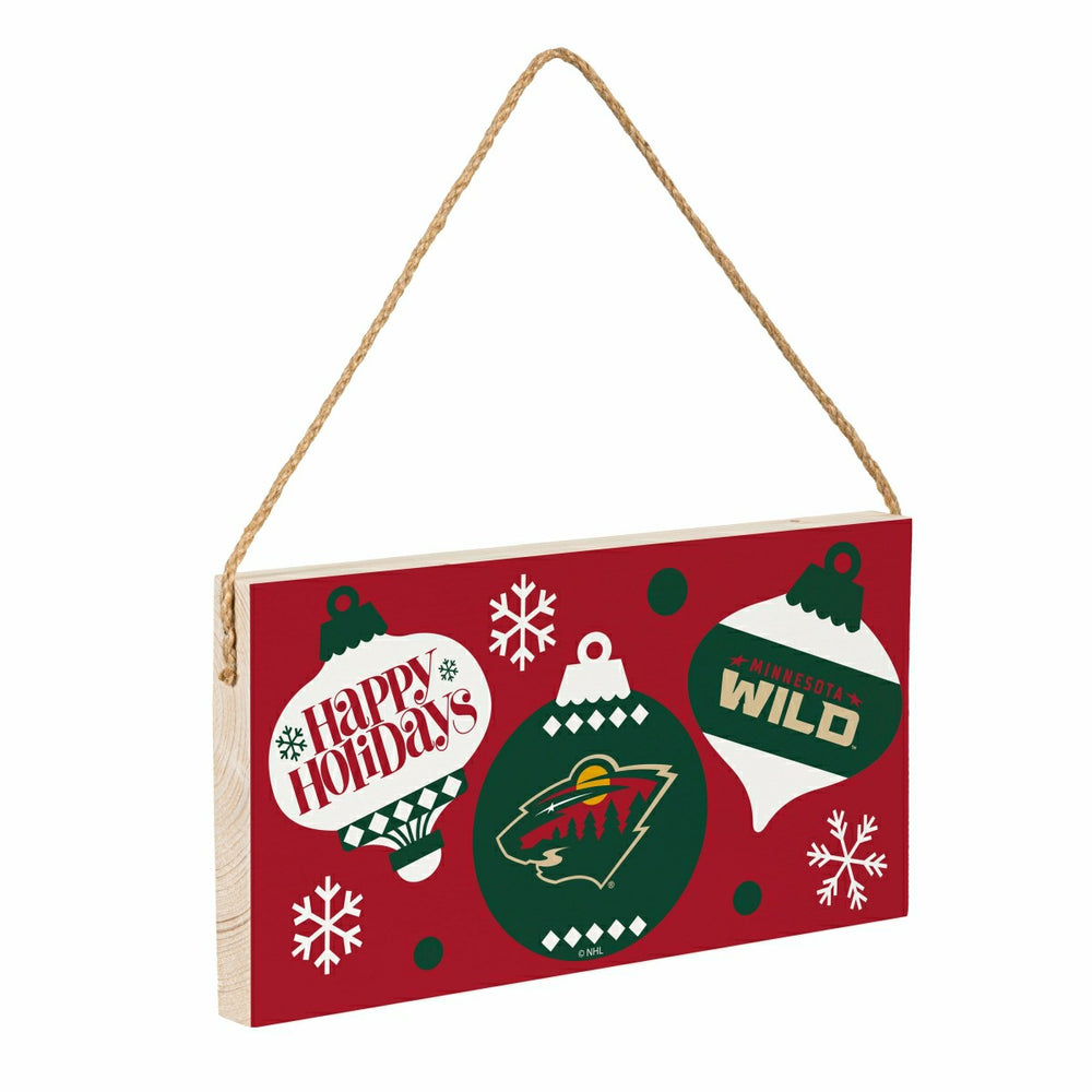 Minnesota Wild Holiday Wood Wall Sign, 6x11