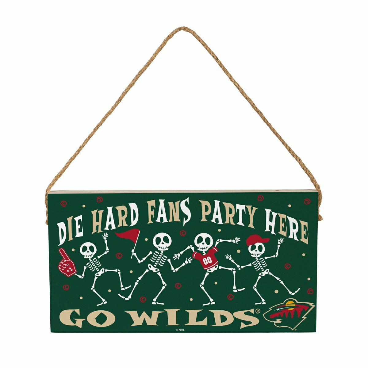 Minnesota Wild Halloween Wood Wall Sign, 6x11