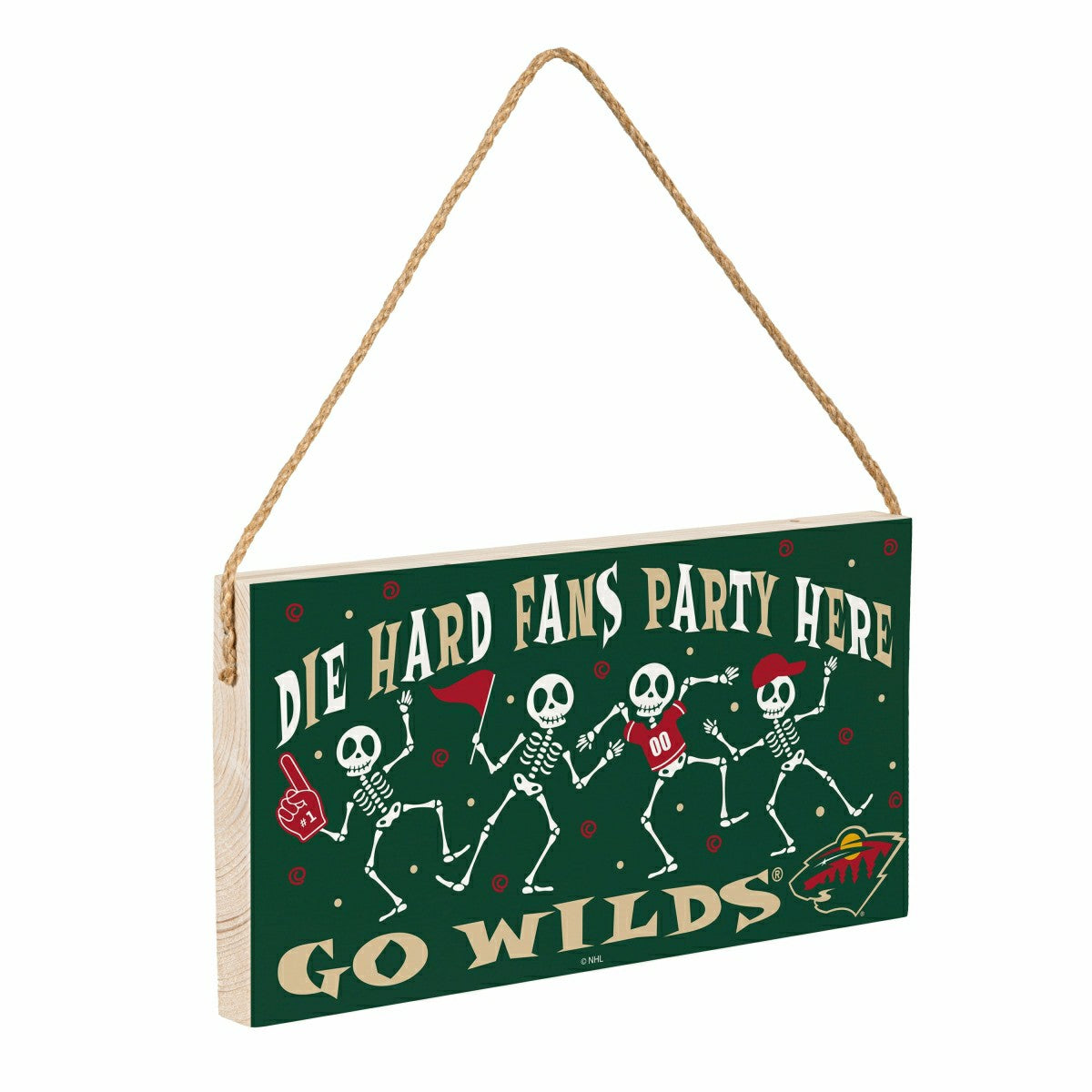 Minnesota Wild Halloween Wood Wall Sign, 6x11