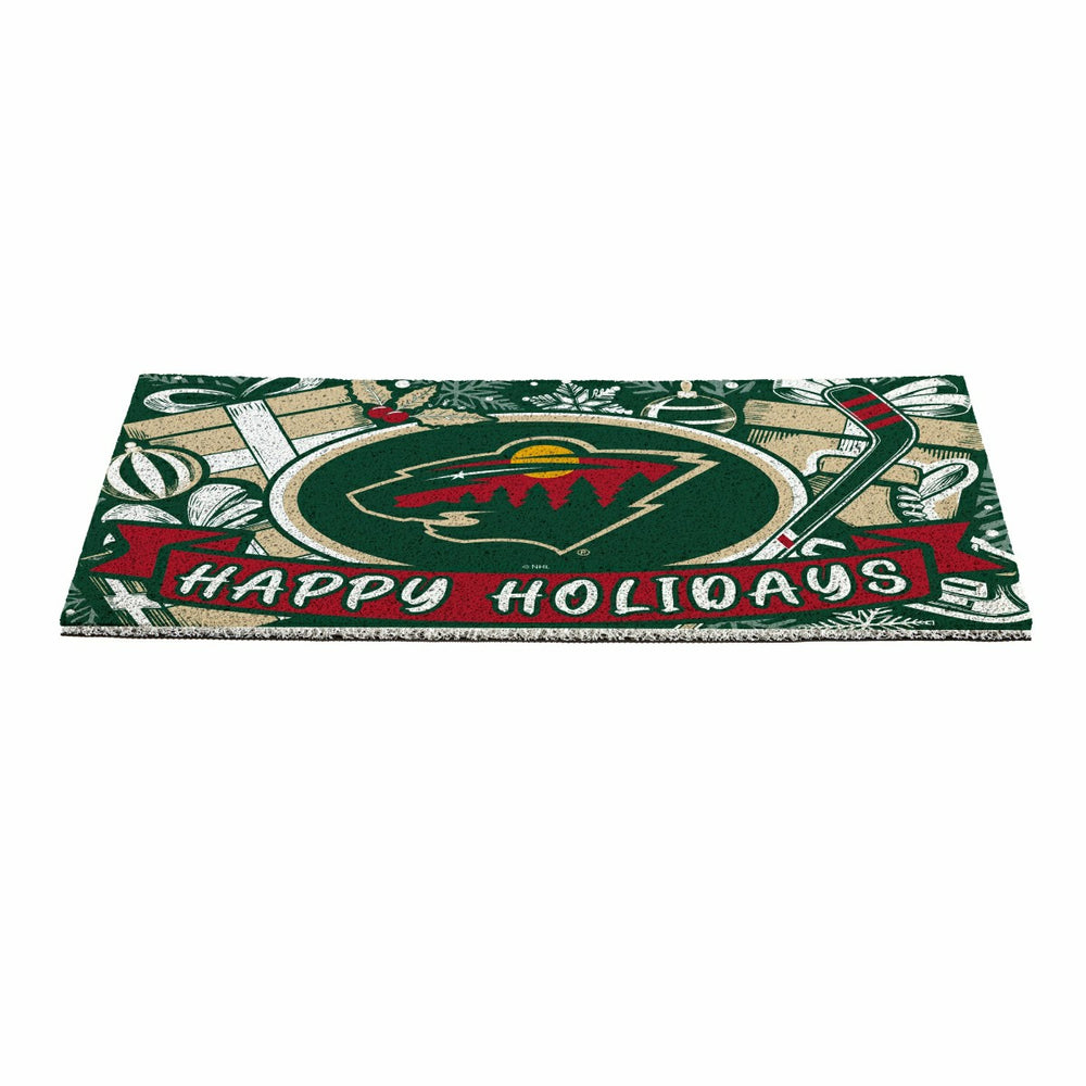 Minnesota Wild Holiday PVC Mat, 28"x16"