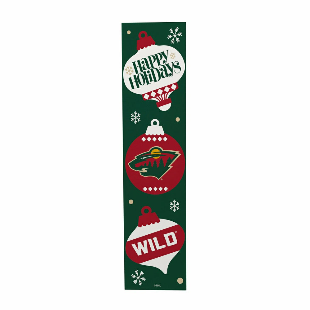 Minnesota Wild 47" Double Sided Leaner, Christmas