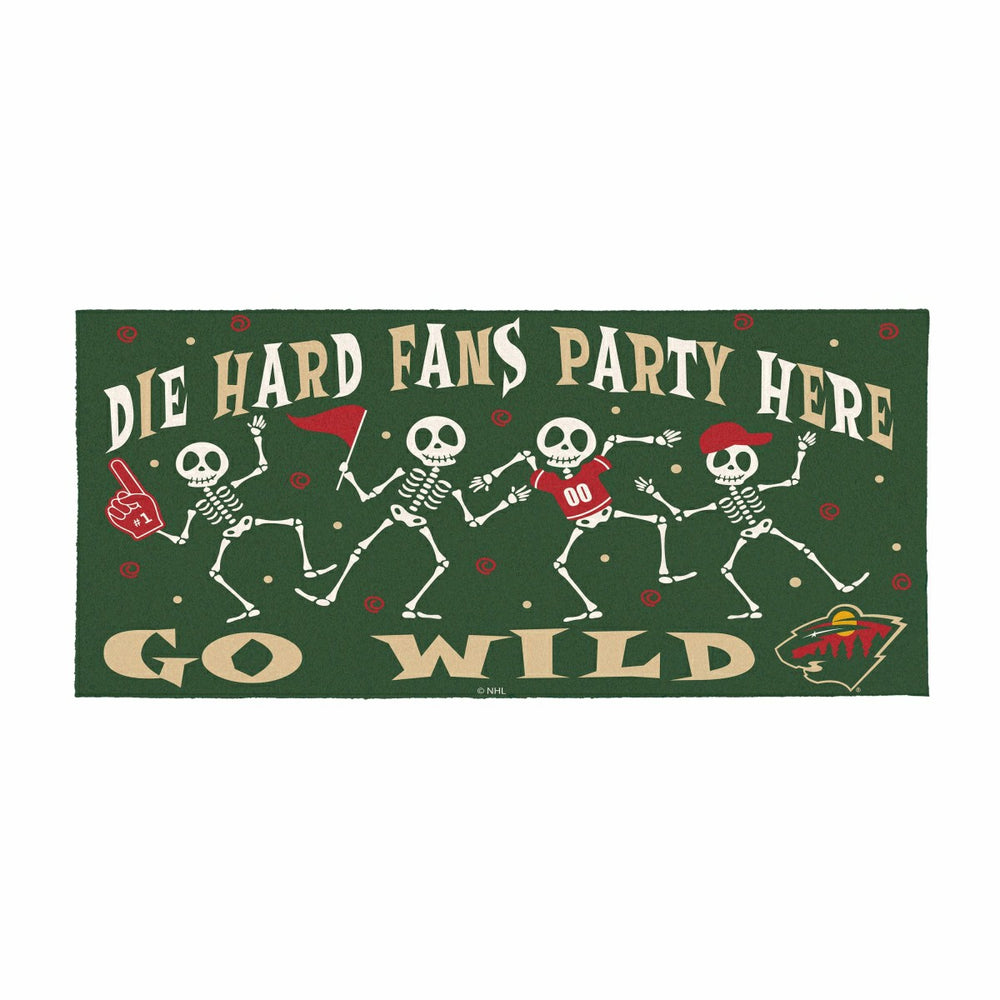 Minnesota Wild Flocked Coir Halloween Sassafras Switch Mat, 22"x10"