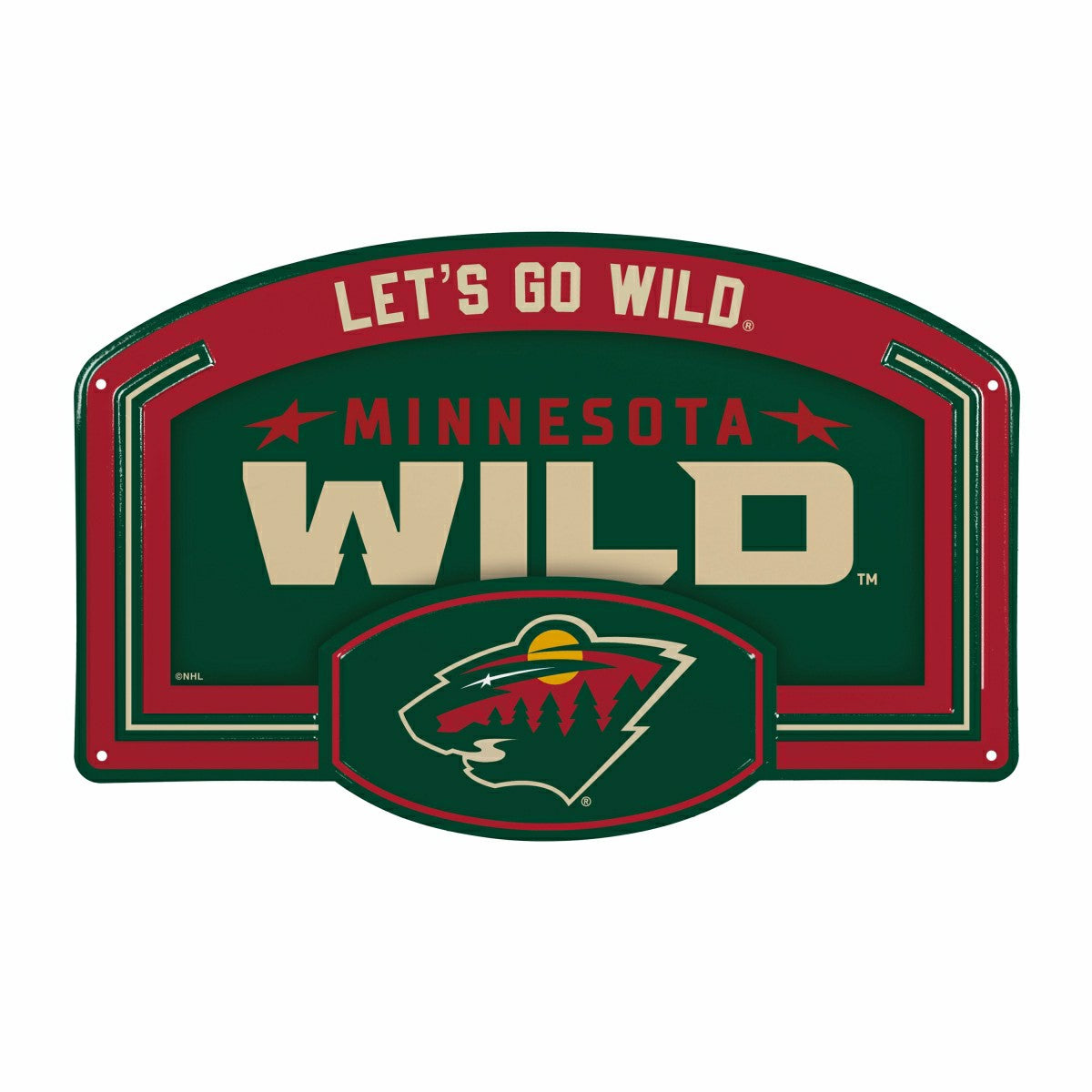 Minnesota Wild USA Embossed Steel Wall Sign, 11" x 17"