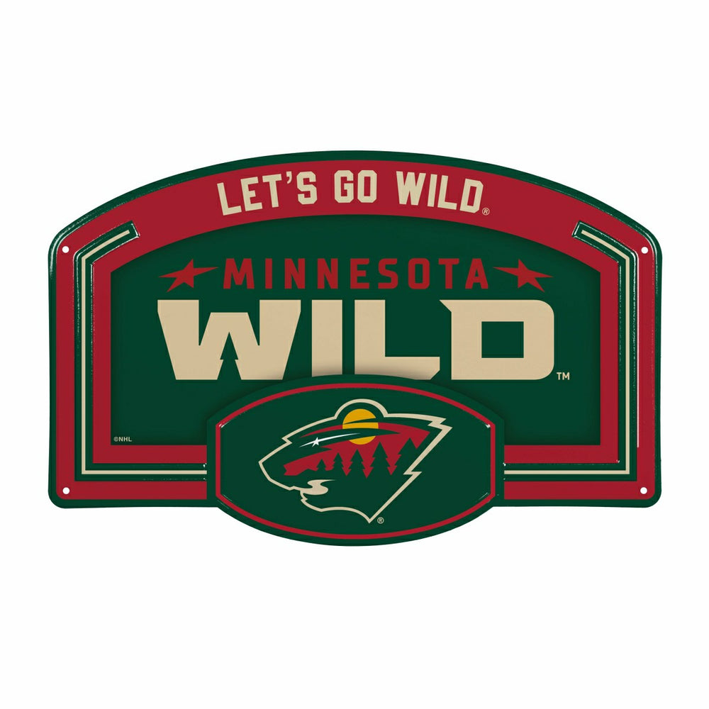 Minnesota Wild USA Embossed Steel Wall Sign, 11" x 17"