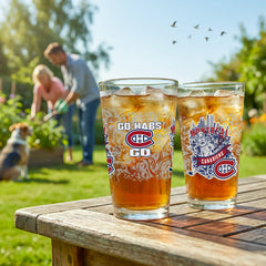 Montreal Canadiens 16oz Glass pint, Set of 2