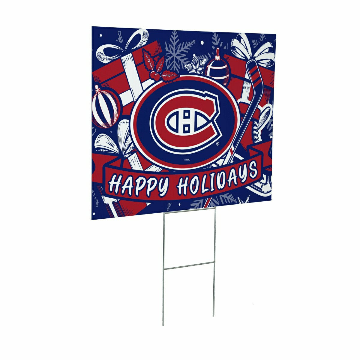 Montreal Canadiens Yard Sign, Holiday