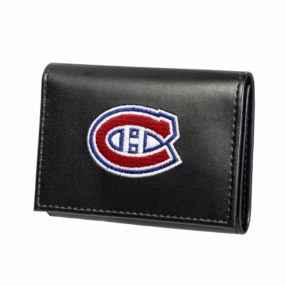 Montreal Canadiens Black Tri-Fold Embroidered Wallet w/ RFID Blocking