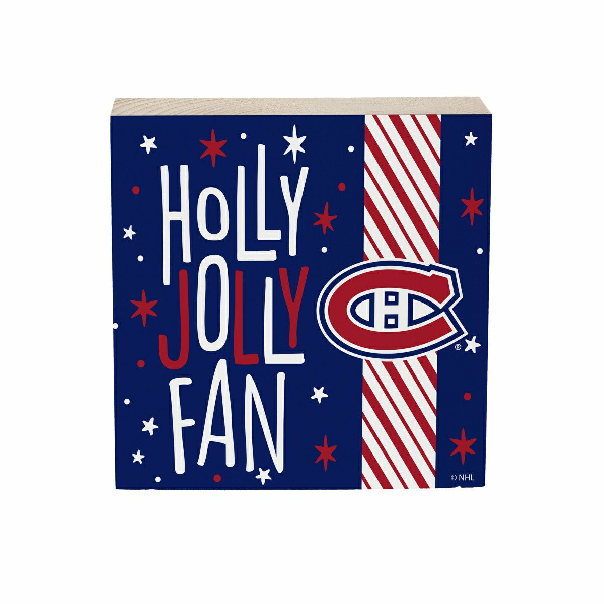 Montreal Canadiens Block, Holiday, 6x6