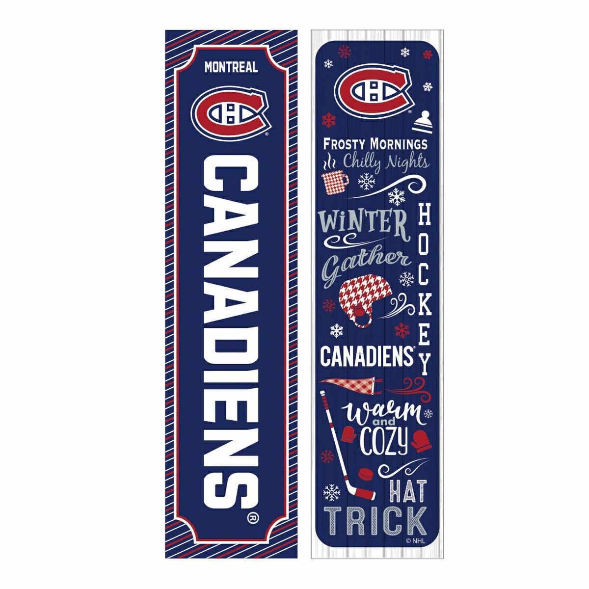 Montreal Canadiens 46" Double Sided Leaner, Winter Seasonal