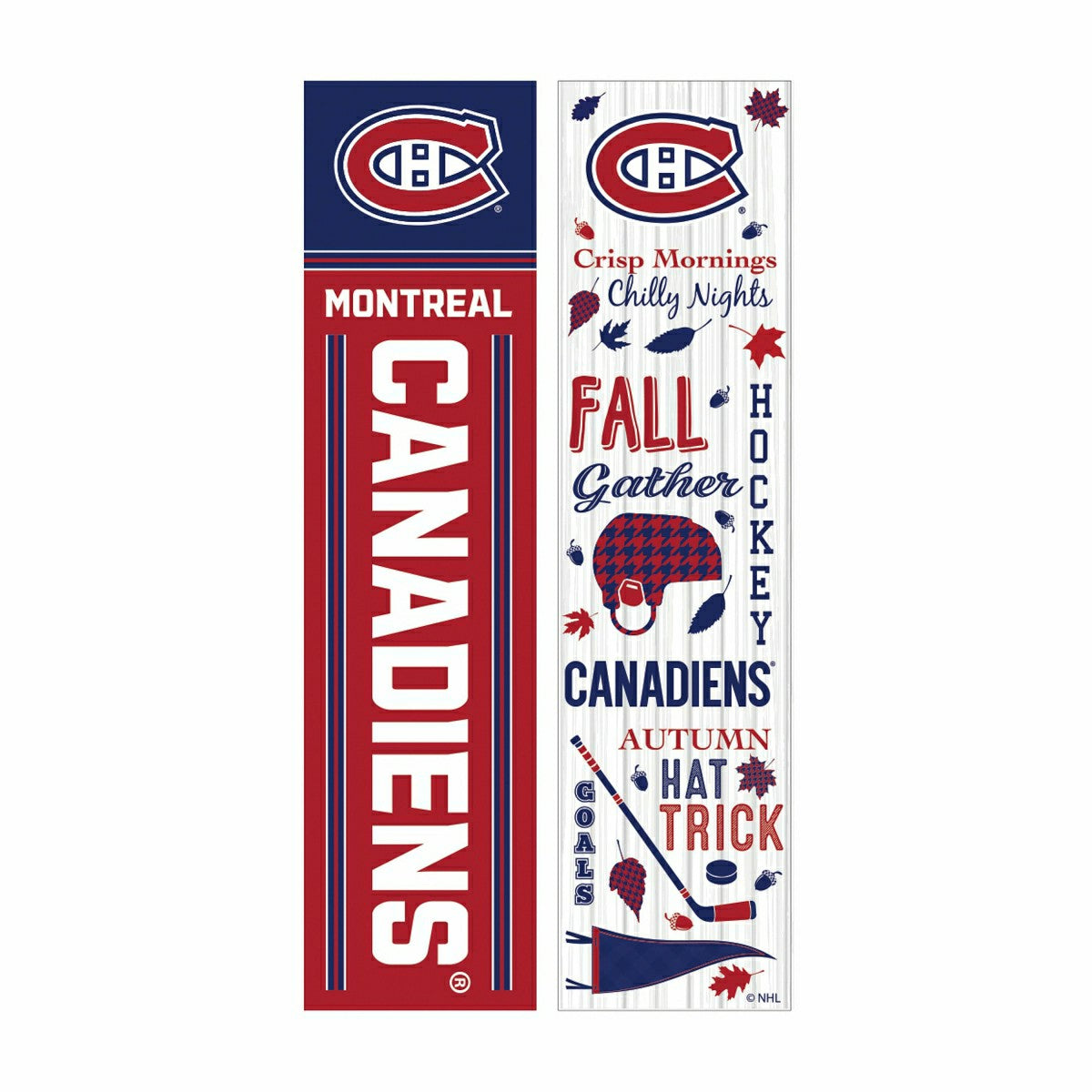 Montreal Canadiens 46" Double Sided Leaner, Fall Seasonal
