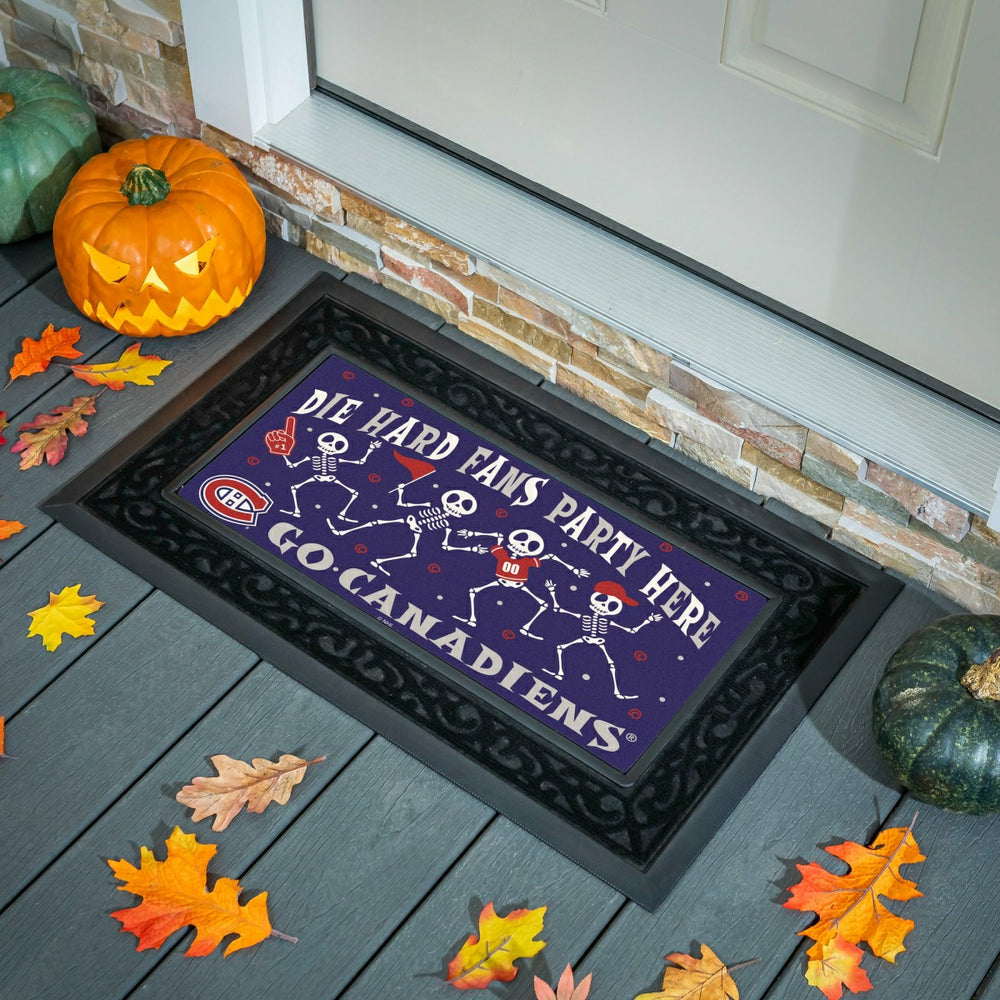 Montreal Canadiens Flocked Coir Halloween Sassafras Switch Mat, 22"x10