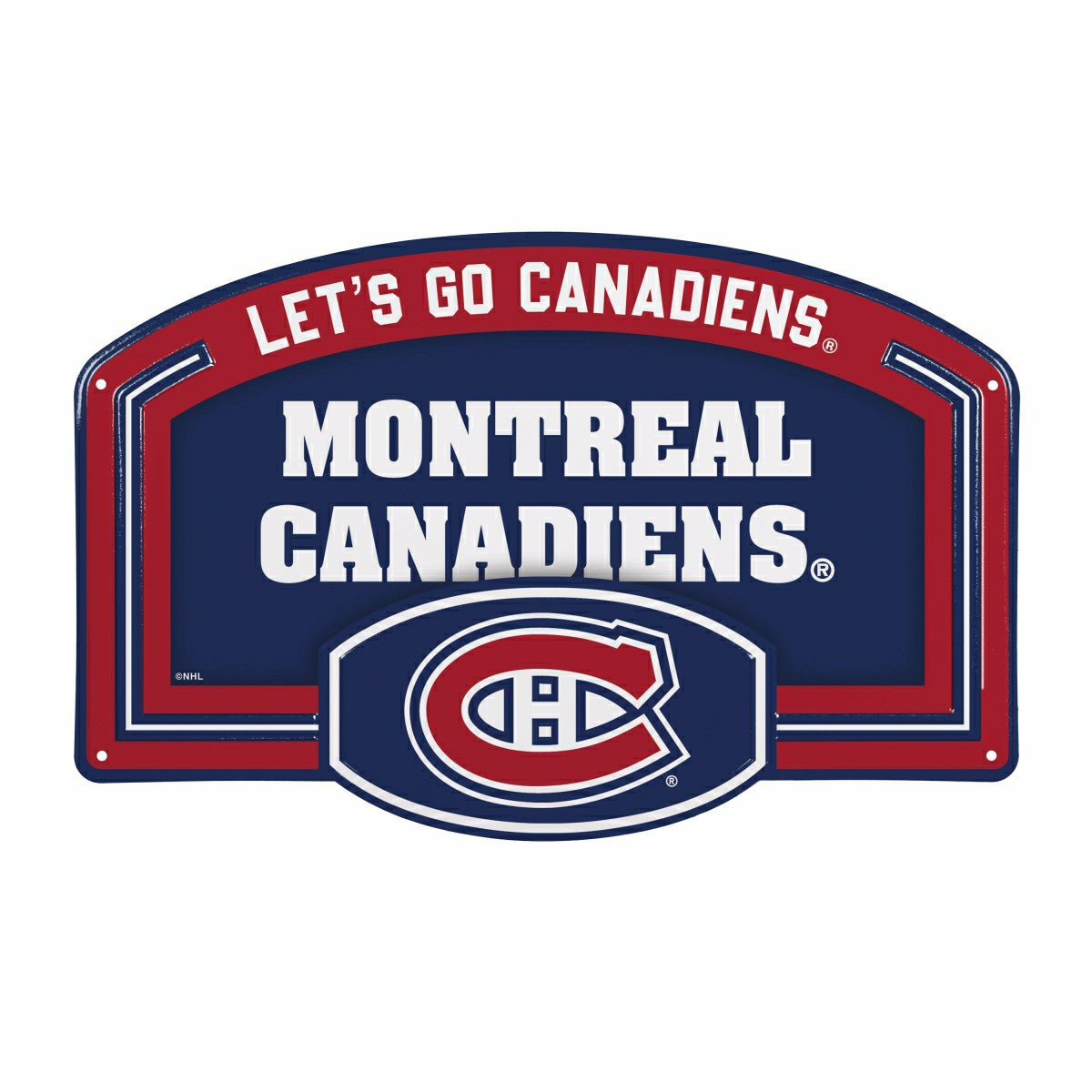 Montreal Canadiens USA Embossed Steel Wall Sign, 11" x 17"