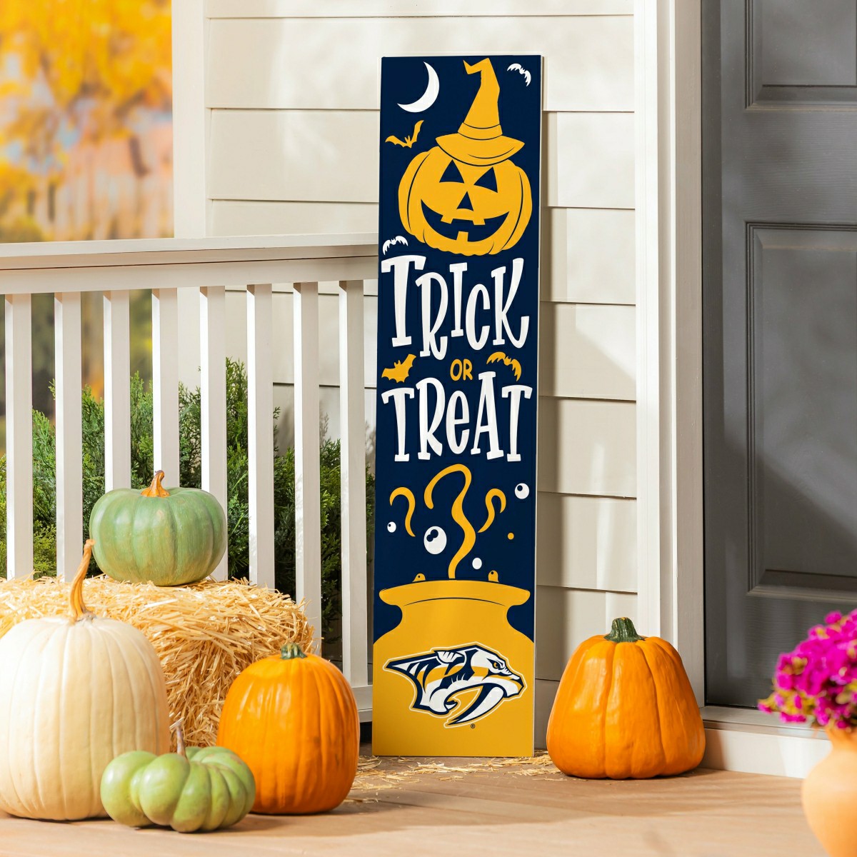 Nashville Predators 47" Double Sided Leaner, Halloween