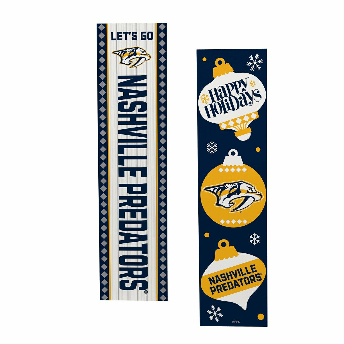 Nashville Predators 47" Double Sided Leaner, Christmas